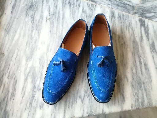 blue colour loafers